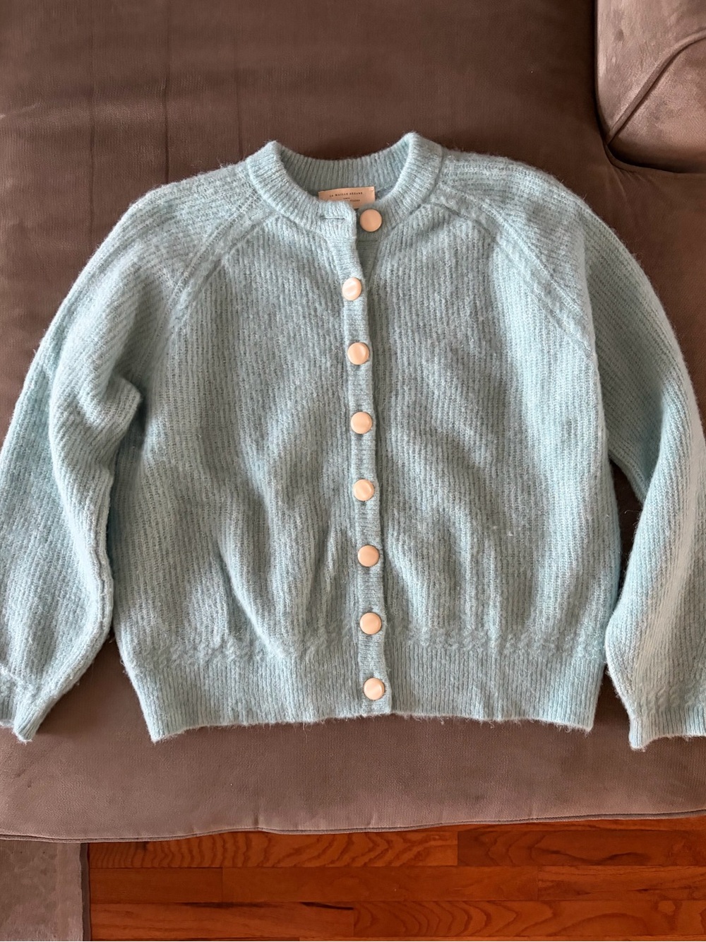 Sezane Othello Cardigan Celadon Blue M - Picture 2 of 5